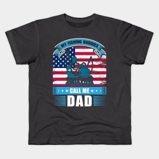 Dad is My Fishing Buddy Kids T-Shirt